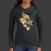 Ladies 100% Ring Spun Cotton Long Sleeve Hooded T Shirt Thumbnail