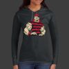 Ladies 100% Ring Spun Cotton Long Sleeve Hooded T Shirt Thumbnail