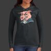 Ladies 100% Ring Spun Cotton Long Sleeve Hooded T Shirt Thumbnail