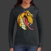 Ladies 100% Ring Spun Cotton Long Sleeve Hooded T Shirt Thumbnail