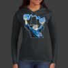 Ladies 100% Ring Spun Cotton Long Sleeve Hooded T Shirt Thumbnail