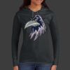 Ladies 100% Ring Spun Cotton Long Sleeve Hooded T Shirt Thumbnail