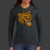 Ladies 100% Ring Spun Cotton Long Sleeve Hooded T Shirt Thumbnail