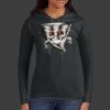 Ladies 100% Ring Spun Cotton Long Sleeve Hooded T Shirt Thumbnail