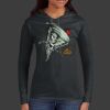 Ladies 100% Ring Spun Cotton Long Sleeve Hooded T Shirt Thumbnail