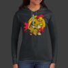 Ladies 100% Ring Spun Cotton Long Sleeve Hooded T Shirt Thumbnail