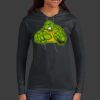 Ladies 100% Ring Spun Cotton Long Sleeve Hooded T Shirt Thumbnail