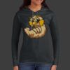 Ladies 100% Ring Spun Cotton Long Sleeve Hooded T Shirt Thumbnail