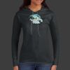 Ladies 100% Ring Spun Cotton Long Sleeve Hooded T Shirt Thumbnail