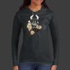 Ladies 100% Ring Spun Cotton Long Sleeve Hooded T Shirt Thumbnail