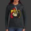Ladies 100% Ring Spun Cotton Long Sleeve Hooded T Shirt Thumbnail
