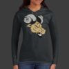 Ladies 100% Ring Spun Cotton Long Sleeve Hooded T Shirt Thumbnail
