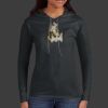 Ladies 100% Ring Spun Cotton Long Sleeve Hooded T Shirt Thumbnail