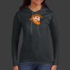Ladies 100% Ring Spun Cotton Long Sleeve Hooded T Shirt Thumbnail