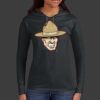 Ladies 100% Ring Spun Cotton Long Sleeve Hooded T Shirt Thumbnail
