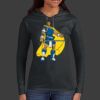 Ladies 100% Ring Spun Cotton Long Sleeve Hooded T Shirt Thumbnail