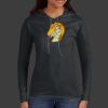 Ladies 100% Ring Spun Cotton Long Sleeve Hooded T Shirt Thumbnail