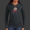 Ladies 100% Ring Spun Cotton Long Sleeve Hooded T Shirt Thumbnail
