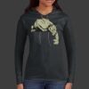 Ladies 100% Ring Spun Cotton Long Sleeve Hooded T Shirt Thumbnail