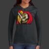 Ladies 100% Ring Spun Cotton Long Sleeve Hooded T Shirt Thumbnail