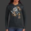 Ladies 100% Ring Spun Cotton Long Sleeve Hooded T Shirt Thumbnail