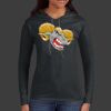 Ladies 100% Ring Spun Cotton Long Sleeve Hooded T Shirt Thumbnail