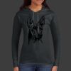 Ladies 100% Ring Spun Cotton Long Sleeve Hooded T Shirt Thumbnail