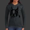 Ladies 100% Ring Spun Cotton Long Sleeve Hooded T Shirt Thumbnail
