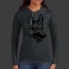 Ladies 100% Ring Spun Cotton Long Sleeve Hooded T Shirt Thumbnail