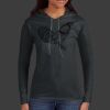 Ladies 100% Ring Spun Cotton Long Sleeve Hooded T Shirt Thumbnail