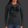 Ladies 100% Ring Spun Cotton Long Sleeve Hooded T Shirt Thumbnail