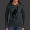 Ladies 100% Ring Spun Cotton Long Sleeve Hooded T Shirt Thumbnail