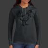 Ladies 100% Ring Spun Cotton Long Sleeve Hooded T Shirt Thumbnail