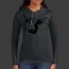 Ladies 100% Ring Spun Cotton Long Sleeve Hooded T Shirt Thumbnail
