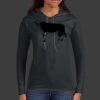 Ladies 100% Ring Spun Cotton Long Sleeve Hooded T Shirt Thumbnail