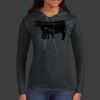 Ladies 100% Ring Spun Cotton Long Sleeve Hooded T Shirt Thumbnail