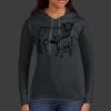 Ladies 100% Ring Spun Cotton Long Sleeve Hooded T Shirt Thumbnail