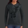 Ladies 100% Ring Spun Cotton Long Sleeve Hooded T Shirt Thumbnail