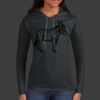 Ladies 100% Ring Spun Cotton Long Sleeve Hooded T Shirt Thumbnail