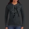 Ladies 100% Ring Spun Cotton Long Sleeve Hooded T Shirt Thumbnail