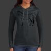 Ladies 100% Ring Spun Cotton Long Sleeve Hooded T Shirt Thumbnail