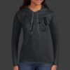 Ladies 100% Ring Spun Cotton Long Sleeve Hooded T Shirt Thumbnail