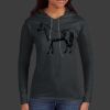 Ladies 100% Ring Spun Cotton Long Sleeve Hooded T Shirt Thumbnail