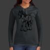 Ladies 100% Ring Spun Cotton Long Sleeve Hooded T Shirt Thumbnail