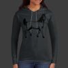 Ladies 100% Ring Spun Cotton Long Sleeve Hooded T Shirt Thumbnail