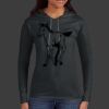 Ladies 100% Ring Spun Cotton Long Sleeve Hooded T Shirt Thumbnail