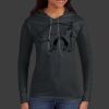 Ladies 100% Ring Spun Cotton Long Sleeve Hooded T Shirt Thumbnail
