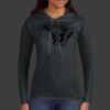 Ladies 100% Ring Spun Cotton Long Sleeve Hooded T Shirt Thumbnail