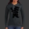 Ladies 100% Ring Spun Cotton Long Sleeve Hooded T Shirt Thumbnail