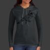 Ladies 100% Ring Spun Cotton Long Sleeve Hooded T Shirt Thumbnail